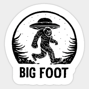 Big foot ufo hunting Sticker